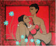 Sweet moments-4 (ART_1230_25426) - Handpainted Art Painting - 33in X 26in