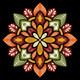 Amara - Floral Mandala3 (PRT_15542) - Canvas Art Print - 44in X 44in