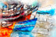 Boats Fishing  (PRT_7809_67516) - Canvas Art Print - 20in X 13in
