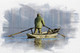 Boat Lake Man  (PRT_7809_67513) - Canvas Art Print - 20in X 13in