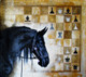 Horse in the Chess_06 (ART_8636_67582) - Handpainted Art Painting - 33in X 32in