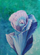 The blue flower  (ART_8629_67946) - Handpainted Art Painting - 12in X 16in