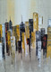 Abstract Manhattan 1 (ART_5003_68159) - Handpainted Art Painting - 12in X 16in