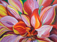 Red And Orange Flower Acrylic Painting (ART_8034_68157) - Handpainted Art Painting - 24in X 18in