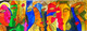 Modern art faces (ART_8661_68136) - Handpainted Art Painting - 30in X 10in
