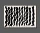 Black and White Underwater Strips Modern Abstract - Horizontal Art (ART_5557_68259) - Handpainted Art Painting - 36in X 24in