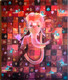 Ganesha (ART_8665_68250) - Handpainted Art Painting - 30in X 36in