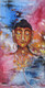 Goutam buddha face (ART_8672_68249) - Handpainted Art Painting - 11in X 21in