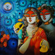 KALYUG (ART_7352_68510) - Handpainted Art Painting - 32in X 33in