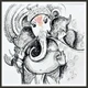 Ganpati Bappa Morya! (ART_8519_66115) - Handpainted Art Painting - 8in X 8in
