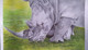 Rhino- mixmedia wildlife painting (ART_8718_68947) - Handpainted Art Painting - 25in X 15in