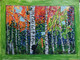 The forest in green (ART_2419_68925) - Handpainted Art Painting - 14in X 10in