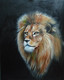 Majestic lion (ART_8718_68872) - Handpainted Art Painting - 21in X 29in