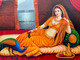 RAJASTHANI LADY PAINTING (ART_3319_69059) - Handpainted Art Painting - 36in X 24in