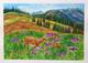 A Wandering Deer Under The Lap Of Mountains. (ART_8729_69094) - Handpainted Art Painting - 12 in X 8in