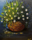 White Flowers (ART_8456_69332) - Handpainted Art Painting - 20in X 20in