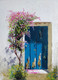 An Old Gate (ART_8456_69322) - Handpainted Art Painting - 16in X 20in
