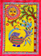 PEACOCK IN ORCHARD (ART_7470_69279) - Handpainted Art Painting - 11in X 15in