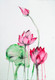 LOTUS - 1 (ART_6373_69382) - Handpainted Art Painting - 15in X 22in