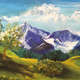 The mountains (ART_8737_69378) - Handpainted Art Painting - 18in X 24in