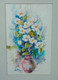 The flower Vase  (ART_8751_69478) - Handpainted Art Painting - 10in X 16in
