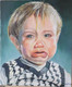 A Crying Baby (ART_4209_69466) - Handpainted Art Painting - 8in X 10in