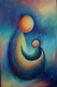 Tender warmth- A mother and child painting  (ART_8758_69693) - Handpainted Art Painting - 16in X 24in
