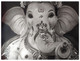 Ganesha (ART_8501_69876) - Handpainted Art Painting - 23in X 35in