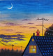 Sunset (ART_8693_69827) - Handpainted Art Painting - 11in X 11in