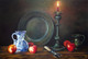 Still Life With Candle (ART_8790_69974) - Handpainted Art Painting - 36in X 24in