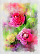 Flower Leaf  Pink Plant (PRT_7809_70190) - Canvas Art Print - 22in X 29in