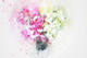 Flowers Bouquet 9 (PRT_7809_70257) - Canvas Art Print - 26in X 17in