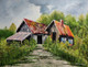 Old House (ART_8497_70463) - Handpainted Art Painting - 24in X 18in