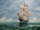 Ship Sailing (ART_8497_70462) - Handpainted Art Painting - 24in X 18in