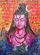 Devotion of Shiva  (ART_82_70542) - Handpainted Art Painting - 36in X 48in