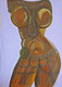 Lady In Bronze Painting Torso Of A 9th Century Statue (ART_8835_70719) - Handpainted Art Painting - 12in X 16in