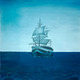 The ship on blue sea  (ART_6071_70870) - Handpainted Art Painting - 25in X 21in