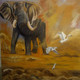 Wild Elephant  (ART_206_71025) - Handpainted Art Painting - 20in X 24in