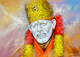 Lord Of Sai Baba 01 (ART_1522_70926) - Handpainted Art Painting - 36 in X 24in