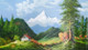 MOUNTAIN'S LANDSCAPE SCENERY PAINTING (ART_3319_71086) - Handpainted Art Painting - 48in X 24in