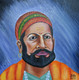 Chatrapati Shivaji Maharaj (ART_8859_71078) - Handpainted Art Painting - 12in X 12in