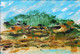 Village by the river (ART_8858_71092) - Handpainted Art Painting - 22in X 15in