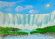 The Waterfall Painting A Piece Of Nature (ART_8835_71250) - Handpainted Art Painting - 16in X 12in
