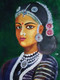 Virangna (ART_8875_71389) - Handpainted Art Painting - 11in X 14in
