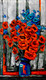 Flowering Quince (ART_2571_38232) - Handpainted Art Painting - 24in X 42in