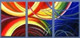 Radient - 48in x 24in (16in X 24in each X 3pcs),RTCSD_04_4824,Multipiece,Museum Quality,Abstract,Waves - 100% Handpainted Buy Painting Online in India.