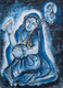 Meera Krishna (FR_1523_71750) - Handpainted Art Painting - 22in X 30in