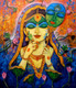 LOVE SAGA #5  (ART_82_71747) - Handpainted Art Painting - 36in X 42in