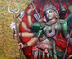 DURGA (ART_8889_71728) - Handpainted Art Painting - 44in X 34in