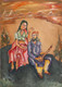 Banjara Couple (FR_1523_71714) - Handpainted Art Painting - 21in X 29in